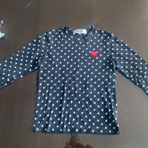 COMME DES GARÇONS PLAY
Black Heart Patch Long Sleeve T-Shirt-authentic
